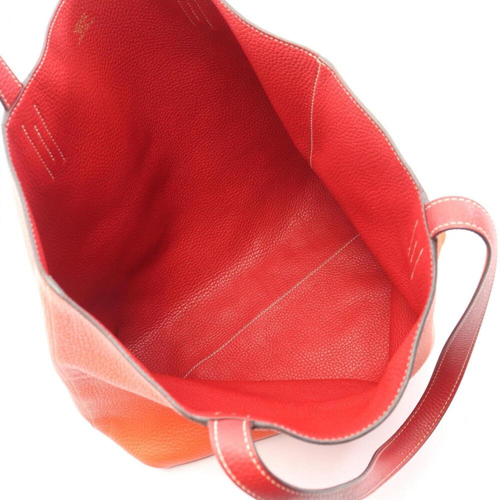 Hermes Double Sens 45 Rouge Casaque Reversible Tote Bag Handbag, Taurillon Cl... - Picture 3 of 11
